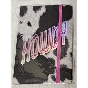 NEW Hardcover Howdy "Cow" print Journal -Lined paper -75 sheets- 5" X 7"